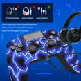 thumbnail image 6 of Wireless Controller Compatible with P4/P4 Slim/P4 Pro/Windows PC, Blue, 6 of 8