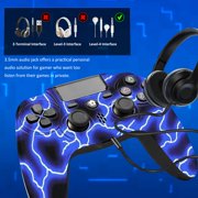 Wireless Controller Compatible with P4/P4 Slim/P4 Pro/Windows PC, Blue