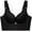 Black, variant on Plus Size Lace Bra C Cup Wide Back Push Up Brassiere for Women Black 46D