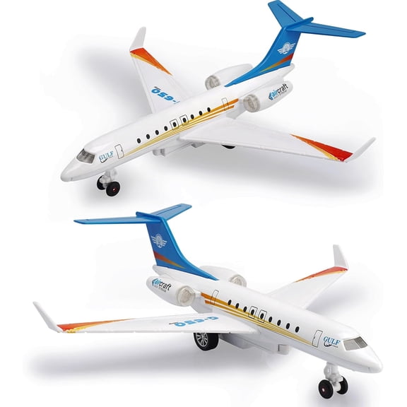 Plane Toy Single Airlines Die-Cast G650 Model Airplane Alloy Metal Aircraft Toys Pull Back Business Jet Planes with Lights and Sounds with Display Rack