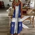 thumbnail image 4 of Quebec flag grunge style Drapeau Patriote du Québec HD HIGH QUALITY STORE Sleeveless Dress summer dresses women dresses, 4 of 6