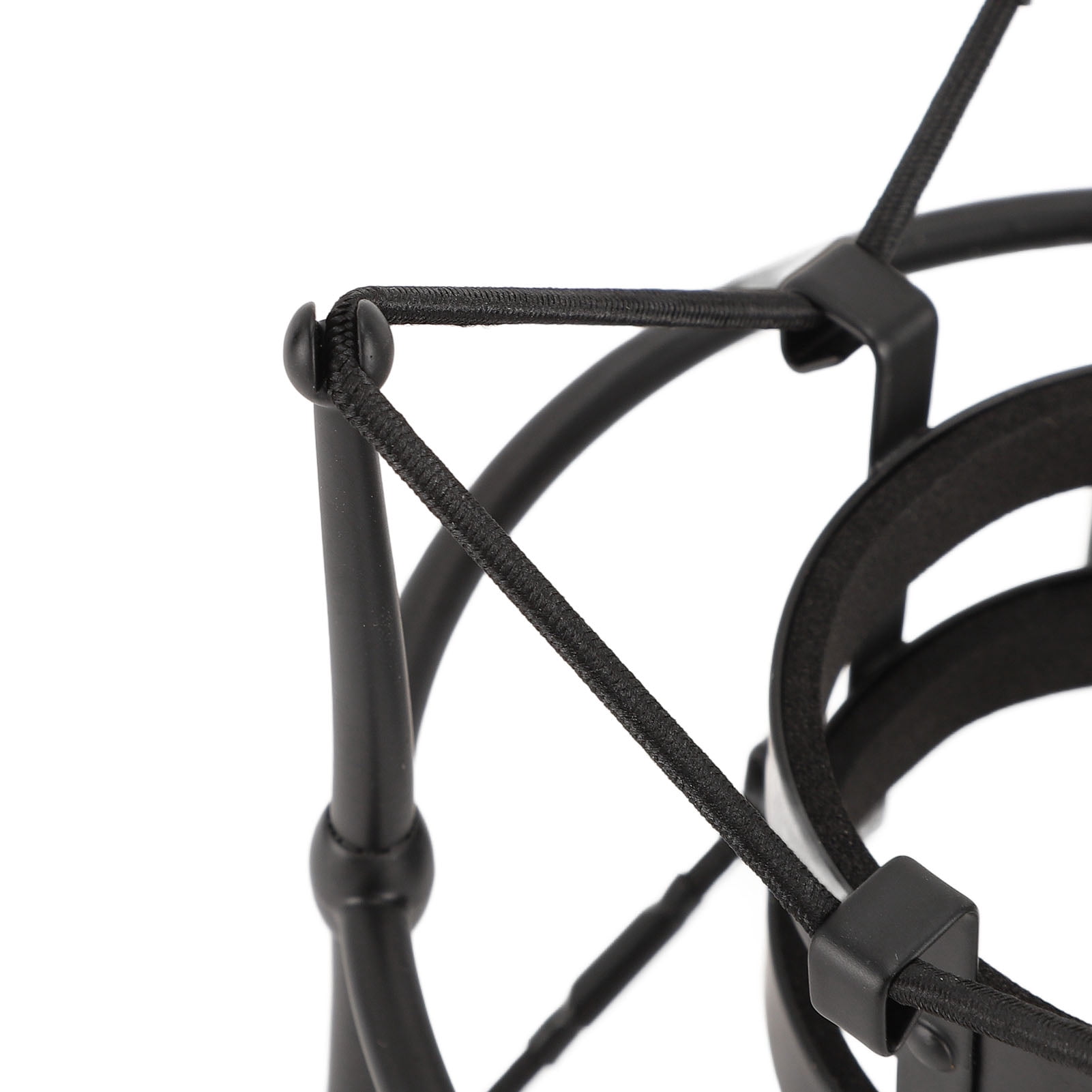 YAHHU Metal Microphones Shock Mount 60MM Anti-Vibration High Isolation Mic Clip Holder for Studio Recording Broadcasting Black Zinc Alloy Mic Stand Accessory