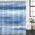 thumbnail image 2 of Navy Blue Grey Bathroom Shower Curtains with 12 Hooks Polyester Waterproof Shower Curtain for Stalls and Bathtubs Abstract Art Oil Painting Blue Ombre Decorative Bathroom Privacy Curtain 36x72 Inches, 2 of 9