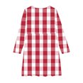 thumbnail image 5 of IUYRTFE Girls Christmas Santa Claus Print Long Sleeve Round Neck Stretchy Dress A Line Recital Party Holiday Festive Outfit for School Play Daily Wear(Red#3,4 Years), 5 of 5