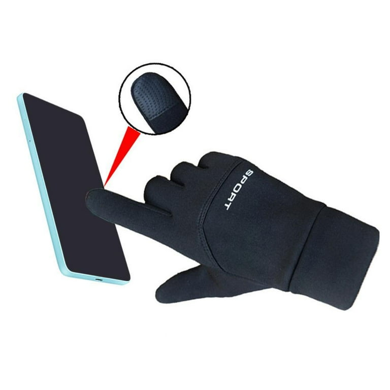 Luvcls Football Gloves Kids Boys Waterproof Thermal Grip Outfield Sports Field Fast K7q0 Black