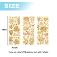 thumbnail image 2 of Pegatinas de flores vintage 3D, 24 pegatinas de flores con hojas doradas, pegatinas de plantas y flores para diario de álbumes de recortes Estilo: Estilo 2;, 2 of 5