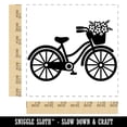 thumbnail image 2 of Bike with Flowers Square Rubber Stamp Stamping Scrapbooking Crafting - Medium 1.75in, 2 of 7