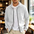 thumbnail image 2 of GrmtClth Mens Zip Up Hooded Sweatshirt Casual Coat Long Sleeve Hoodies Fashion Drawstring Sweatshirts Fall Winter Track Jackets with Pockets M, 2 of 9