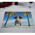 thumbnail image 2 of PKQWTM Elephant Hammock Beach Sea Kitchen Dining Table Mats Placemats Size 12x18 Inches, Set of 2 Pieces, 2 of 2