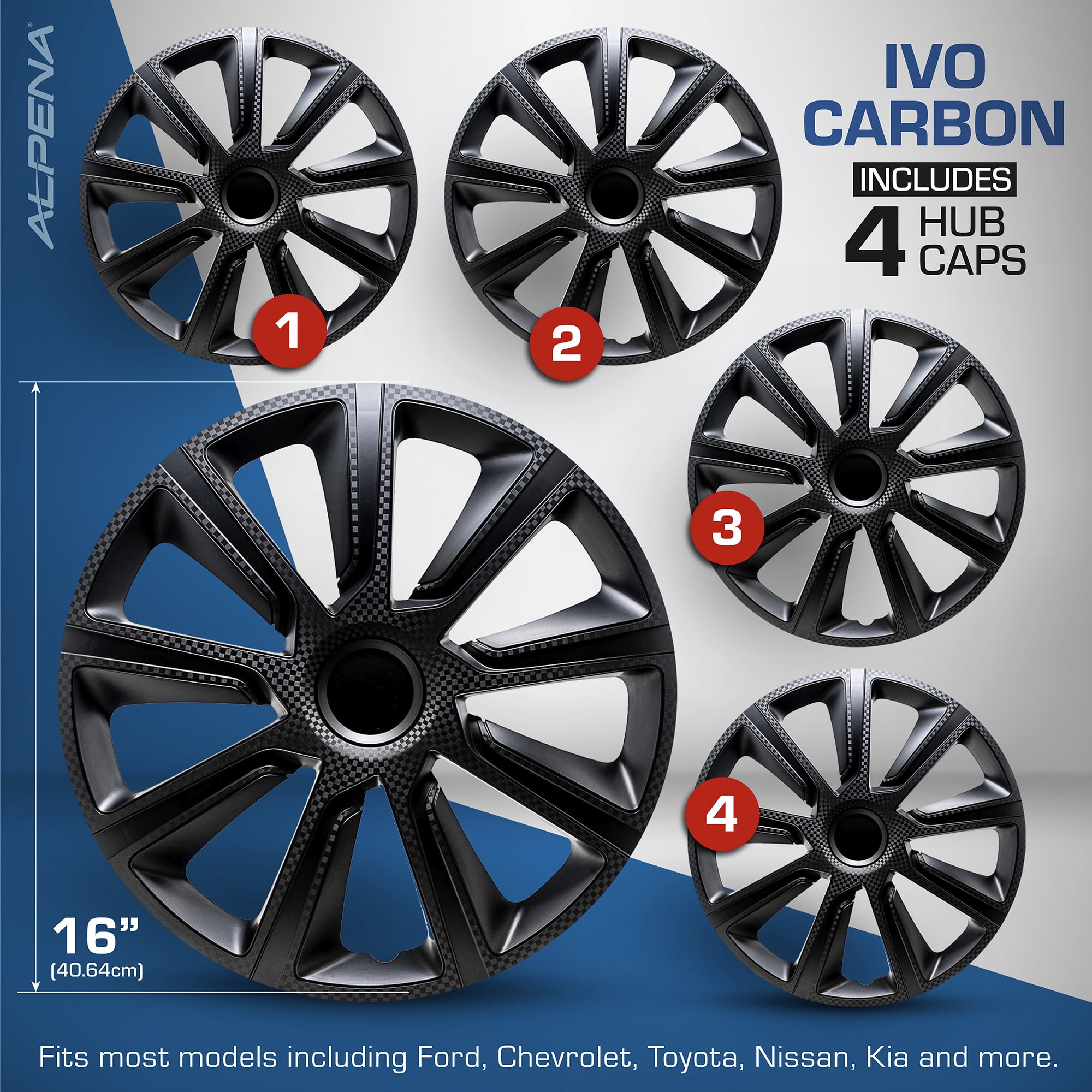 Free Shipping! Alpena Premium ABS Ivo Carbon Wheel Cover Kit
