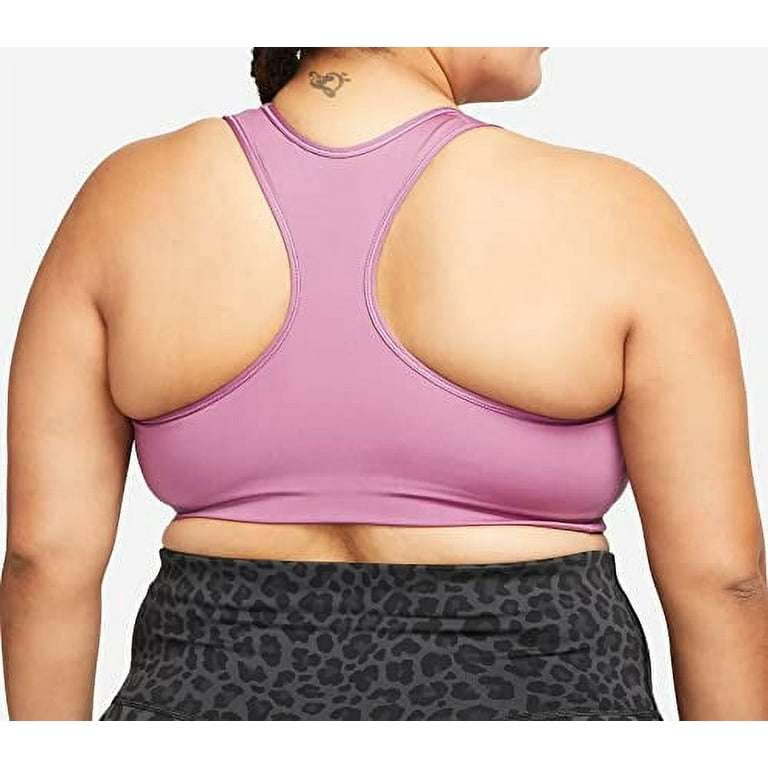 Nike Dri-FIT Swoosh Women's Medium-Support Padded Sports Bra Plus Size  Pink/White 3X DH3384-507 
