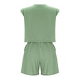 thumbnail image 3 of CHUMUD Two Piece Sets for Women Petite Summer Outfits Sleeveless Crew Neck Crop Tank Shorts Casual Set with Pockets, 3 of 8