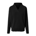 thumbnail image 5 of vigerkar Women's Sweaters Casual Long Sleeve Pullover V Neck Lightweight Sweatshirts Cute Blouse Tops (Black, 5XL), 5 of 6