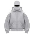 thumbnail image 6 of Unisex Women's Full Zip Hooded Casual Double Hood Long Sleeve Warm Hooded Sweatshirt, 6 of 8
