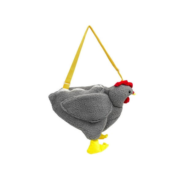 Bolso Bandolera Felpa Con Forma Gallina para Mujer Hombro Bolsos Dibujos Animados