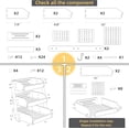 thumbnail image 3 of Bamboo 3 Tier Fruit Basket For Counter, Large Capacity Fruit Storage Countertop, Fruit Holder, Wooden Pantry Organizers and Storage, Kitchen Countertop Organizer With 2 Banana Hangers (Black), 3 of 11