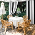 thumbnail image 2 of Black Gray Striped Outdoor Curtains for Patio Waterproof, Windproof Privacy Curtains with Weighted Bottom, Farmhouse Stripe Art Outside Drapes for Picnic Garage Backyard Cabana 54"x108" 1 Panel, 2 of 8