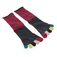 thumbnail image 3 of Calcetines de rehabilitación de las Five Fingers Yinane Calcetines calientes Vino rojo, 3 of 8