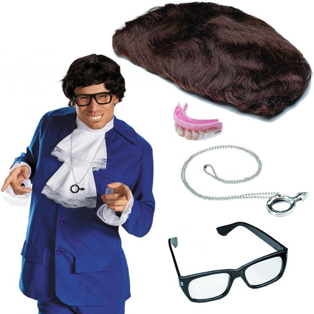 ADULT MENS MALE CHARACTER SHORT STRAIGHT HAIR 60S AUSTIN POWERS NERD COSTUME WIG 