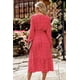 thumbnail image 3 of Vestido PRETTYGARDEN B_Red XXL Floral Bohemio de Manga Larga, 3 of 5