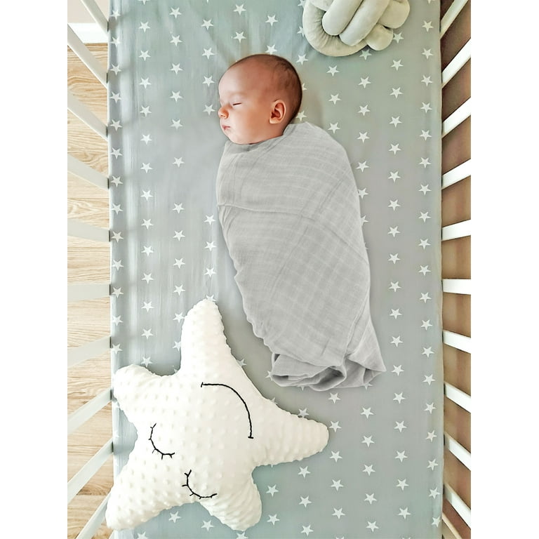 Muslin Swaddle Blankets for Newborn 5 Pack Receiving Blanket Muslin Blanket Swaddles Wrap for Girls Baby Essentials 47x47 Inches Large Size 100