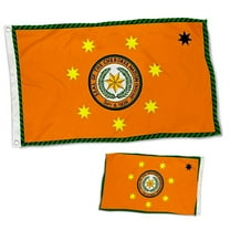 Dutern Double Sided Cherokee Nation Flag Banner 3 Ply with Brass Grommets 2x3 Feet