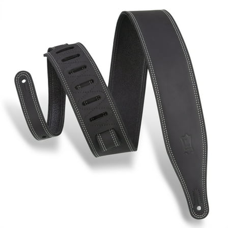 Levy's Leathers 2 5" Wide Garment Leather Guitar Strap (M17BDSBLK)