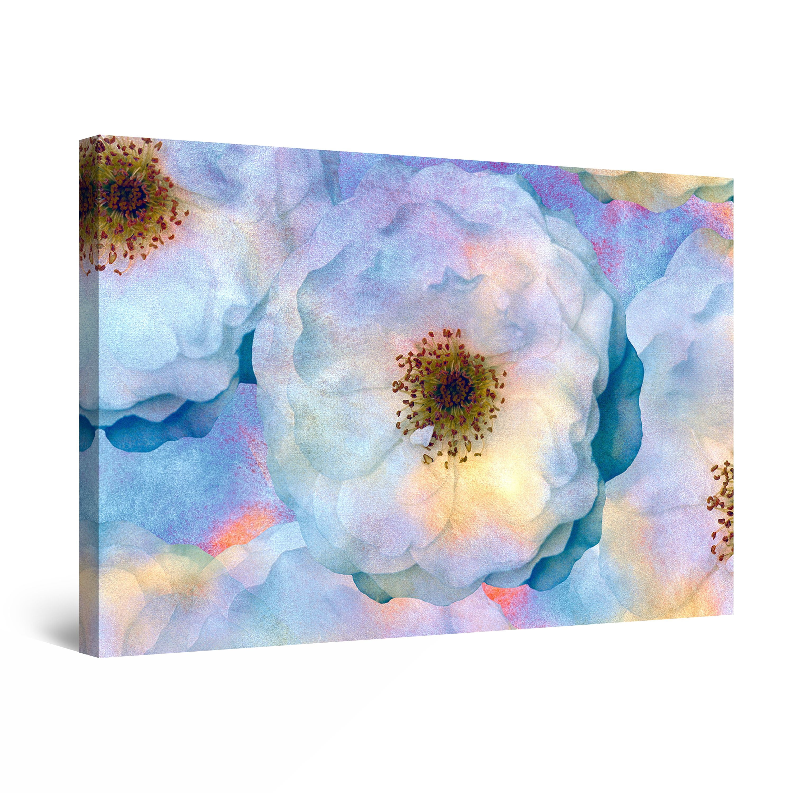 Startonight Canvas Wall Art Rainbow Macro Flower Watercolor Painting Framed 32 X 48 Walmart Com Walmart Com