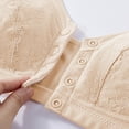 thumbnail image 4 of Loopsun Womens Bras Plus Size, Bras for Women, Woman's Fashion Thin Breathable Front Buckle Lace Bra without Steel Rim Beige L, 4 of 5