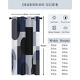 thumbnail image 6 of Abstract Stitching Thermal Insulated Blackout Curtains for Bedroom 36 Length Blue Black Square Round Visual Art Room Darkening Curtain 1 Panel Grommet Window Curtain Drape for Living Room, 6 of 7