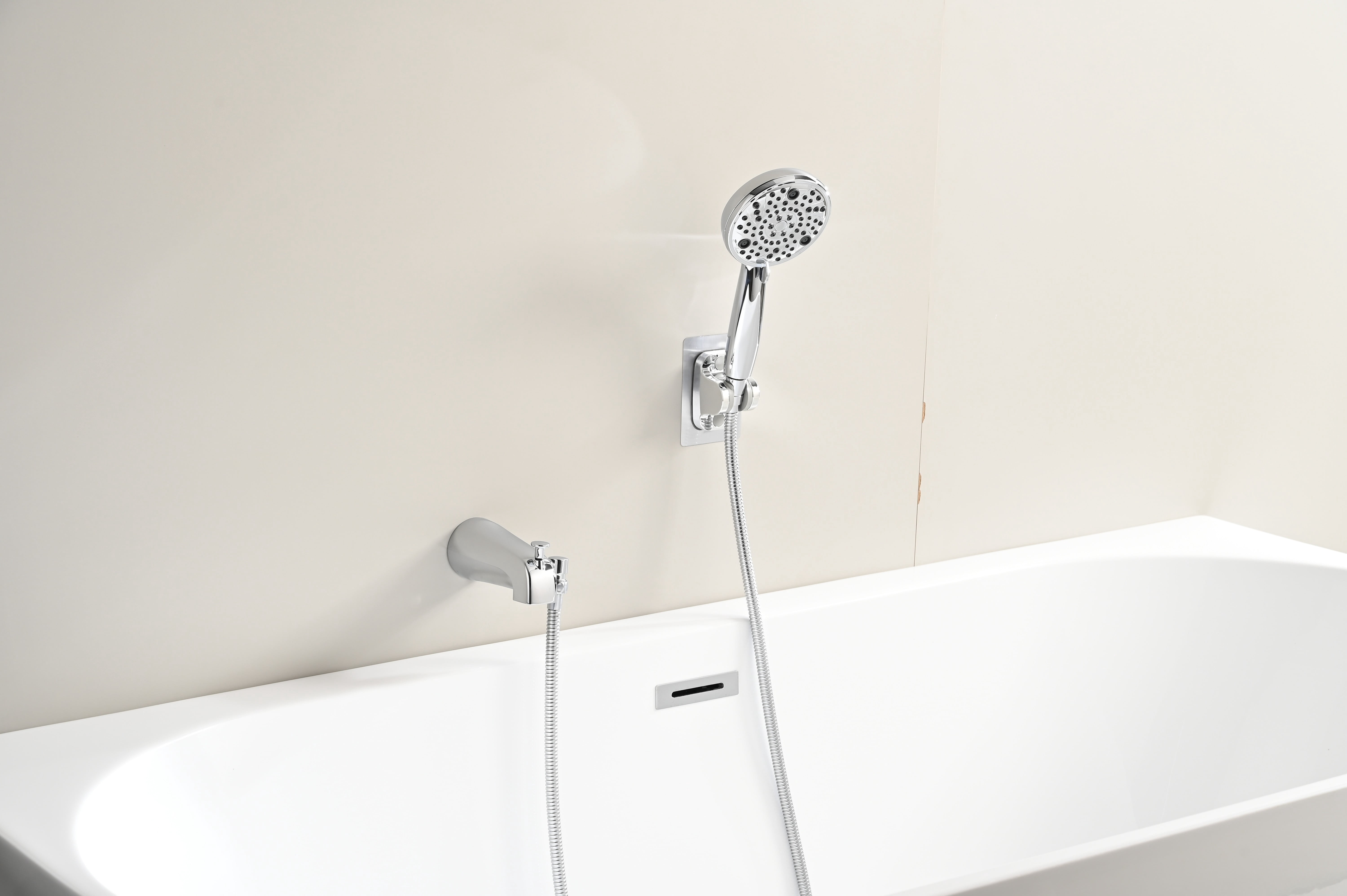 8-Setting High-Pressure Handheld Shower with Hose & Slip-On Diverter Tub Spout