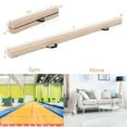thumbnail image 2 of Gymax 7FT Folding Gymnastic Beam Portable Floor Balance Beam w/Handles for Gymnasts Brown, 2 of 9