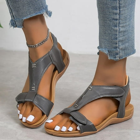 

jsaierl Sandals Women Arch Support Slipper Dressy Summer Open Toe Sandals Casual Gladiator Sandal for Beach Travel