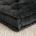 thumbnail image 3 of Sweet Home Collection Tufted Square Meditation Yoga Floor Pillow, Black 2 Pack - 20" x 20", 3 of 3