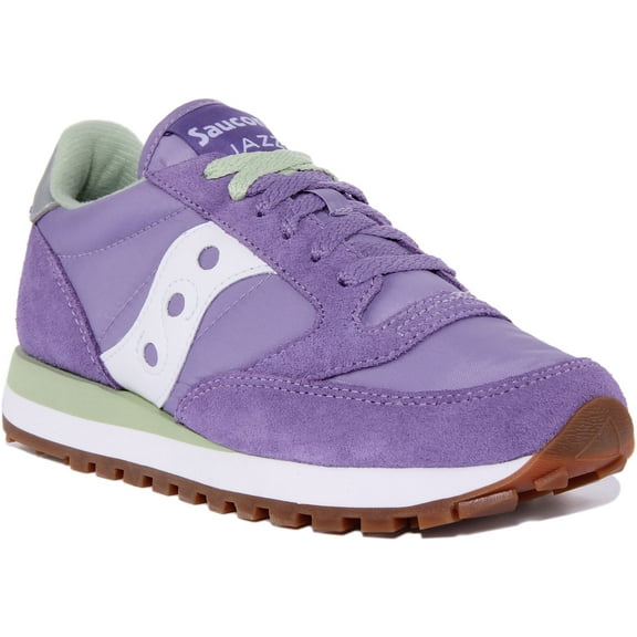 Saucony Jazz Original Women's Lace Up Suede Nylon Sneakers In Purple Size 5