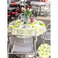 thumbnail image 4 of Outdoor Tablecloth with Umbrella Hole and Zipper, Yellow Lemon Round Table Cloth 54 Inch Waterproof Tablecloth, Summer Botanical Watercolor Pastoral Picnic Table Cover for Patio Camping, 4 of 7