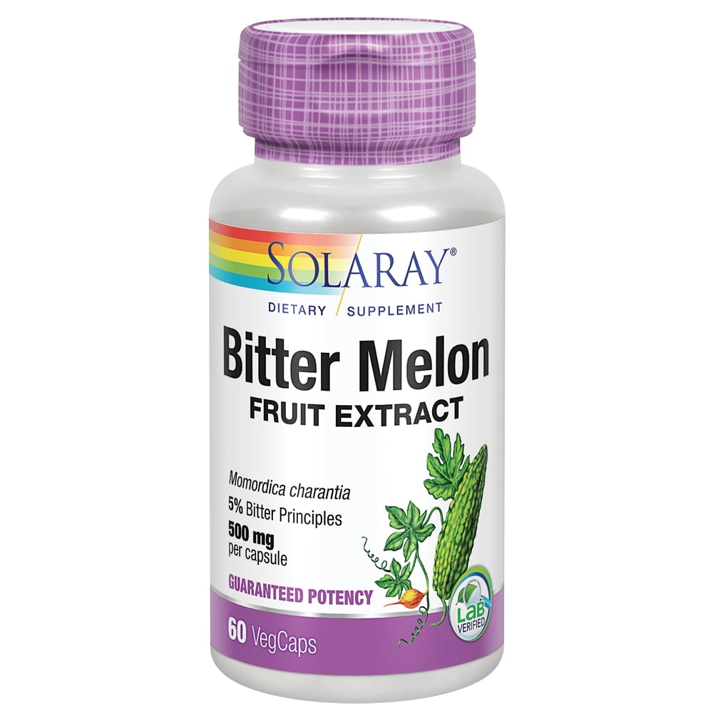 Solaray Bitter Melon Fruit Extract 500mg 5 Bitter Principles Healthy