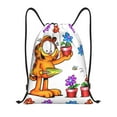 thumbnail image 1 of Pofeuu Garfield for Water-Resistant 210D Drawstring Bag Compact Foldable Design Gym Yoga Travel Essentials Lightweight Carryall-Small, 1 of 6