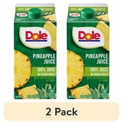 (2 pack) Dole 100% Chilled Pineapple Juice, 52 Oz