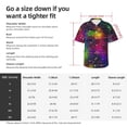 thumbnail image 6 of Lsque Bright Universe pattern Hawaiian Shirt for Men, Unisex Summer Beach Casual Short Sleeve Button Down Shirts-X-Large, 6 of 9