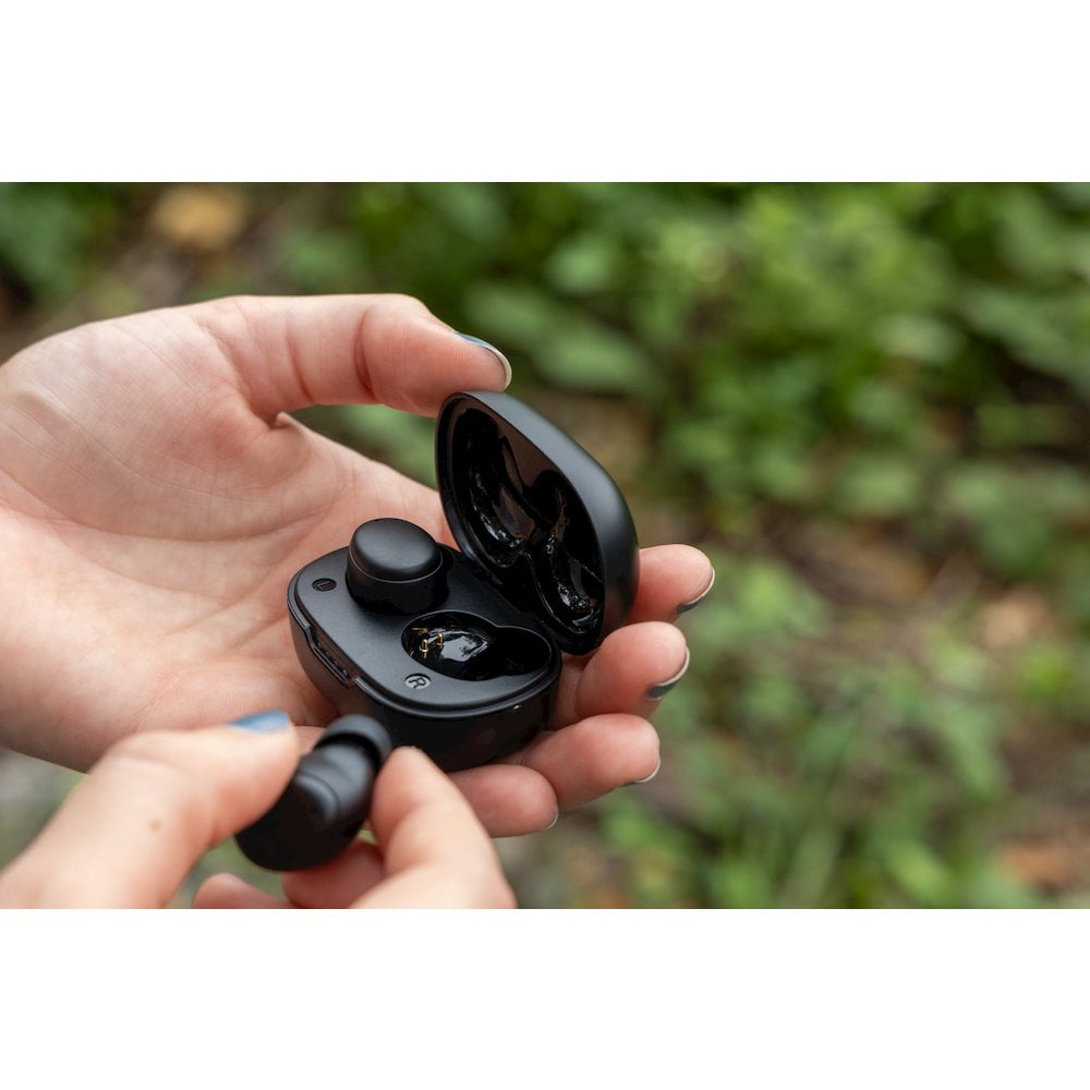 Rove RVTWSBLK Rove Wireless Earbuds Bluetooth 5.3 Headphones In-Ear Headset Earbuds with Charging Case-Black