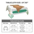 thumbnail image 7 of Wukai Cute Sloth In Yoga Pose Tree Waterproof Tablecloth for Kitchen Dining, Fits Square Tables for 2-4 Seats -60"x60", 7 of 7