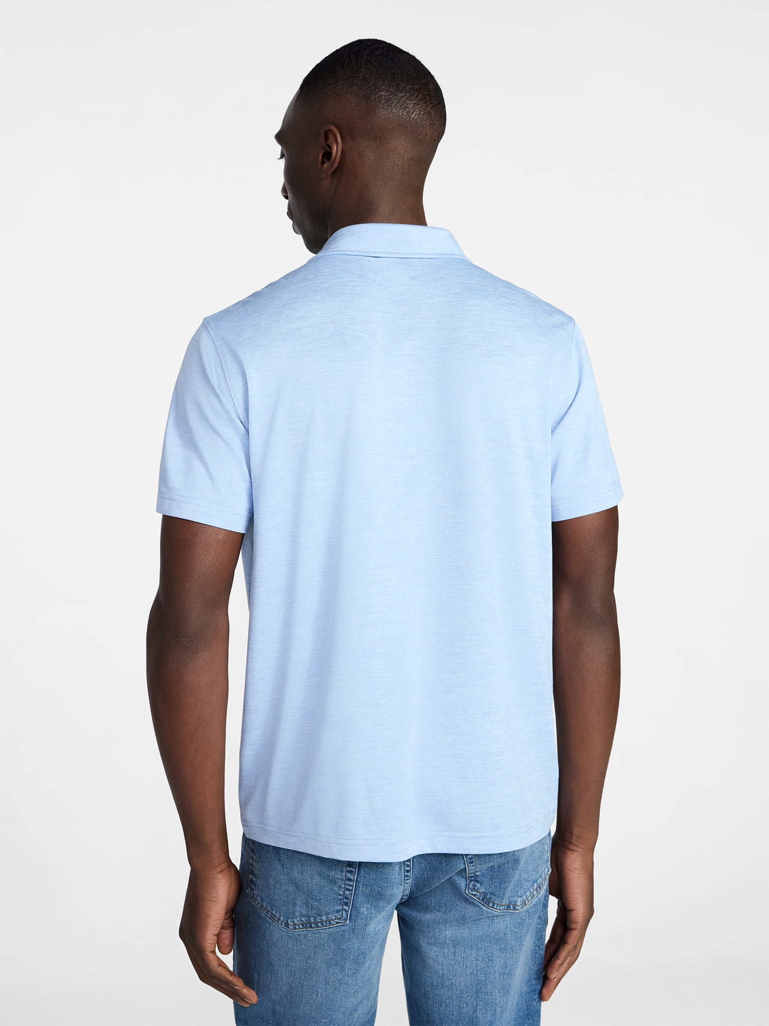 George Men's & Big Men's Relaxed Fit Short Sleeve Stretch Polo Shirt, Sizes S-5XL