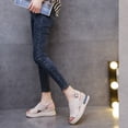 thumbnail image 3 of Summer Women's Flatform Wedge Sandal Open Toe Buckle Ankle Casual, 3 of 8