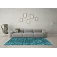 thumbnail image 3 of Ahgly Company Indoor Square Abstract Light Blue Modern Area Rugs, 8' Square, 3 of 4