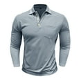 thumbnail image 6 of Men's Slim Fit Long Sleeve Shirt Casual Button Down Collar Tops Breathable Comfortable Stylish Outfit For Fall Winter Daily Wear Mens Summer Lightweight Pullover Tee Shirts, 6 of 7