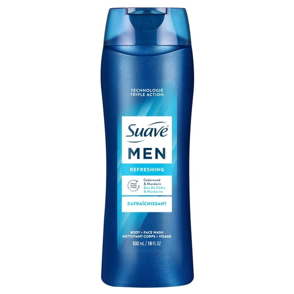 Suave Men Face & Body Wash, Refreshing Body Cleanser for Moisturized Skin, With an All day Fresh Scent 532ml