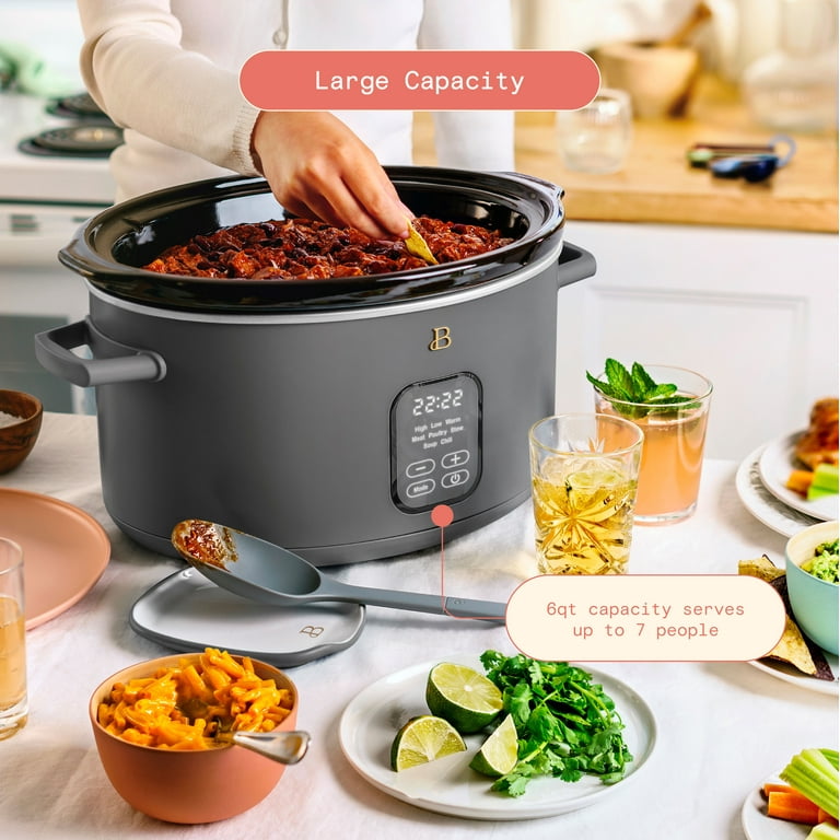 Beautiful 8QT Slow Cooker, White Icing by Drew Barrymore - AliExpress