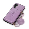 thumbnail image 4 of Nalacover Wallet Case for Samsung Galaxy A13 5G,Luxury PU Leather+Soft TPU Magnetic Clasp Flip Credit Card Slots Kickstand Back Cover with Detachable Crossbody Lanyard Strap.Purple, 4 of 10