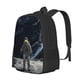 thumbnail image 1 of Disketp Astronaut Standing In The Moon Mochila Minimalista de Gran Capacidad, Mochila de Viaje para Escuela, Trabajo o Uso Diario, 1 of 6